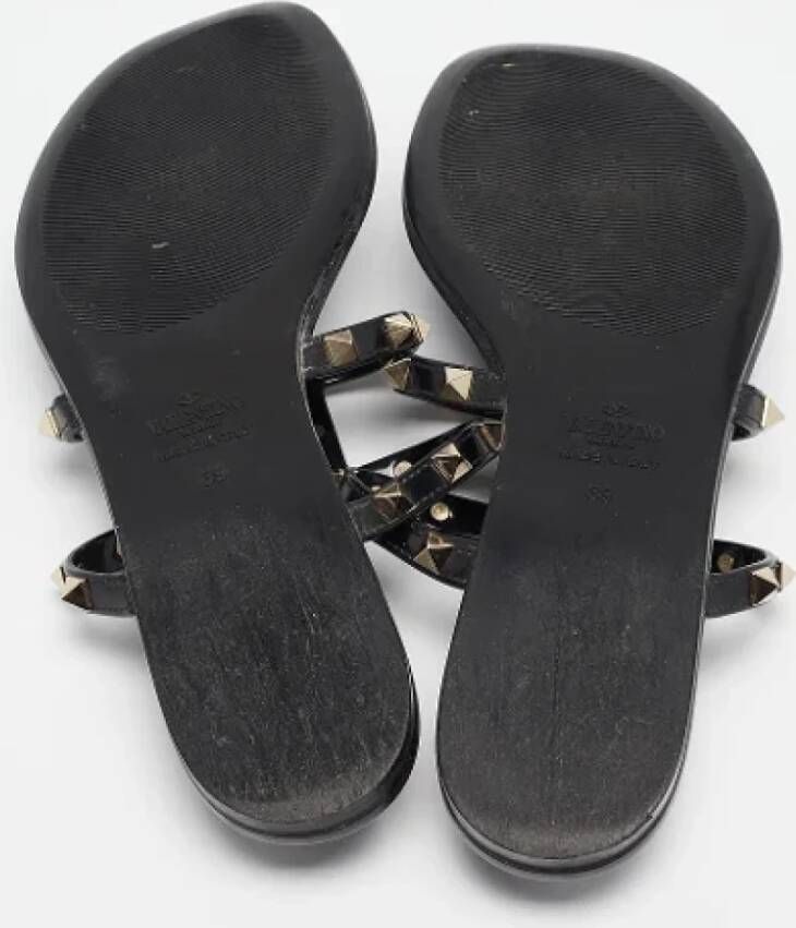 Valentino Vintage Pre-owned Fabric sandals Black Dames