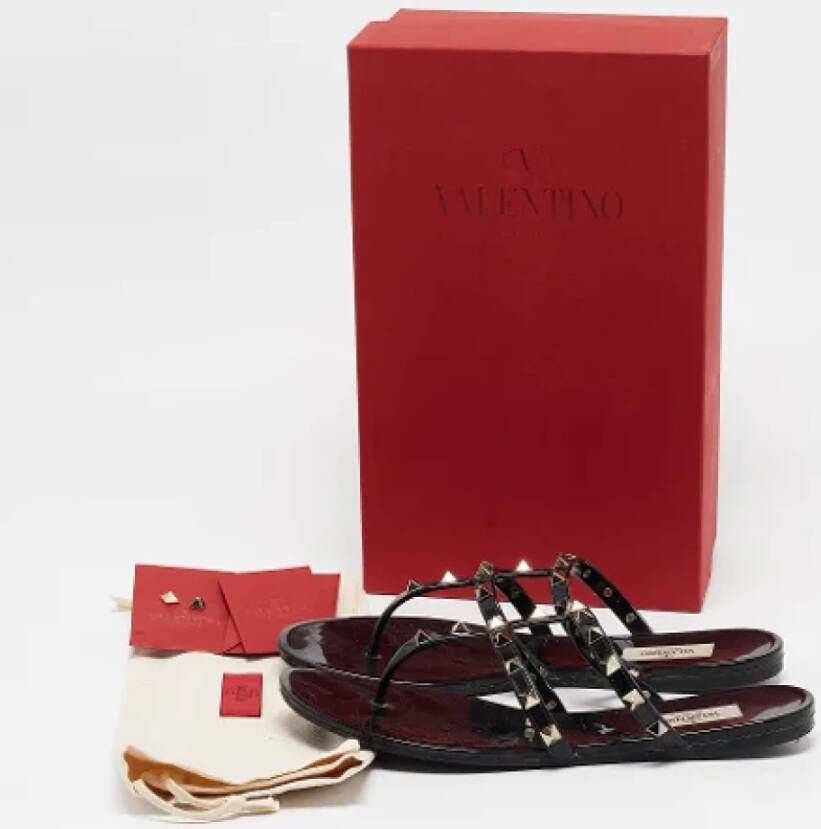 Valentino Vintage Pre-owned Fabric sandals Black Dames