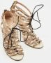 Valentino Vintage Pre-owned Fabric sandals Brown Dames - Thumbnail 4