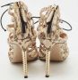 Valentino Vintage Pre-owned Fabric sandals Brown Dames - Thumbnail 5