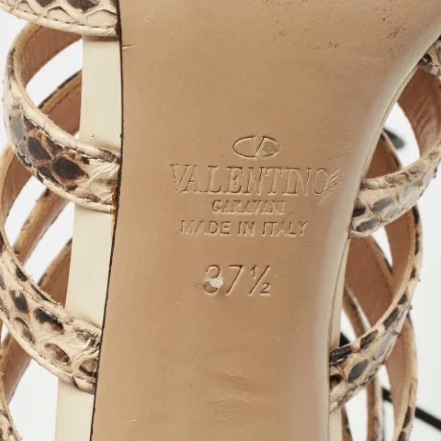 Valentino Vintage Pre-owned Fabric sandals Brown Dames