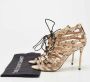 Valentino Vintage Pre-owned Fabric sandals Brown Dames - Thumbnail 9