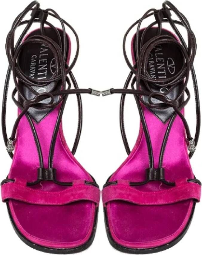 Valentino Vintage Pre-owned Fabric sandals Pink Dames