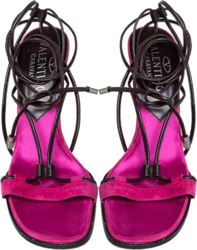 Valentino Vintage Pre-owned Fabric sandals Pink Dames