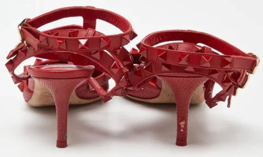 Valentino Vintage Pre-owned Fabric sandals Red Dames