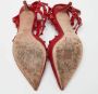 Valentino Vintage Pre-owned Fabric sandals Red Dames - Thumbnail 6