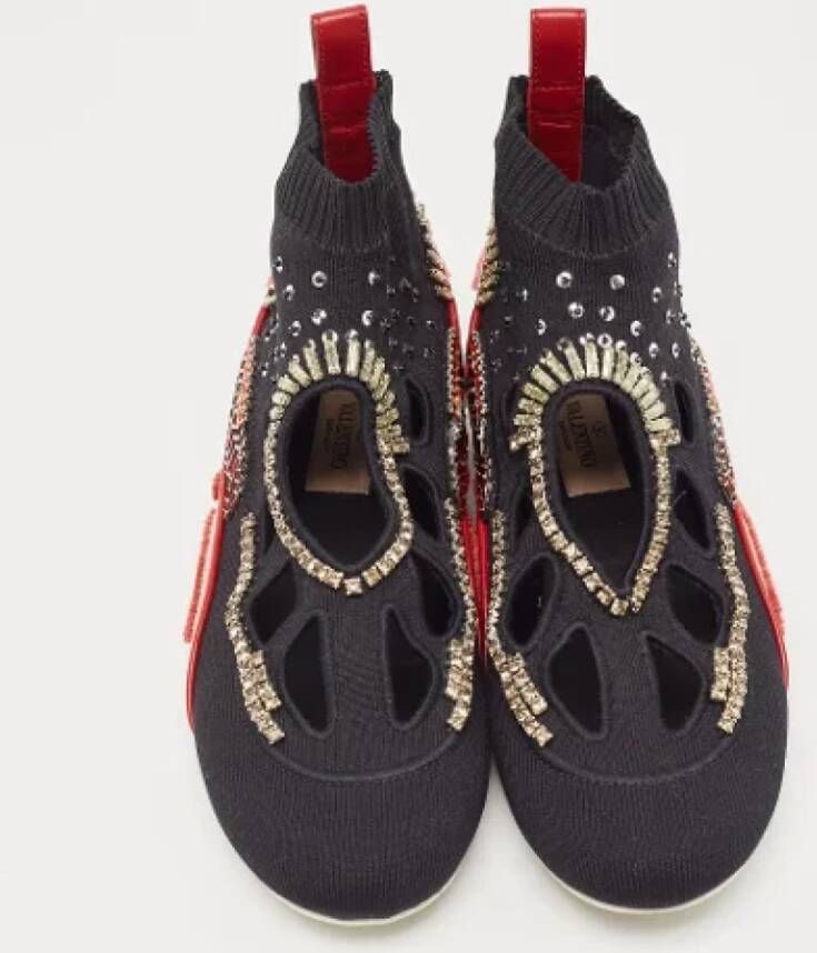 Valentino Vintage Pre-owned Fabric sneakers Black Dames