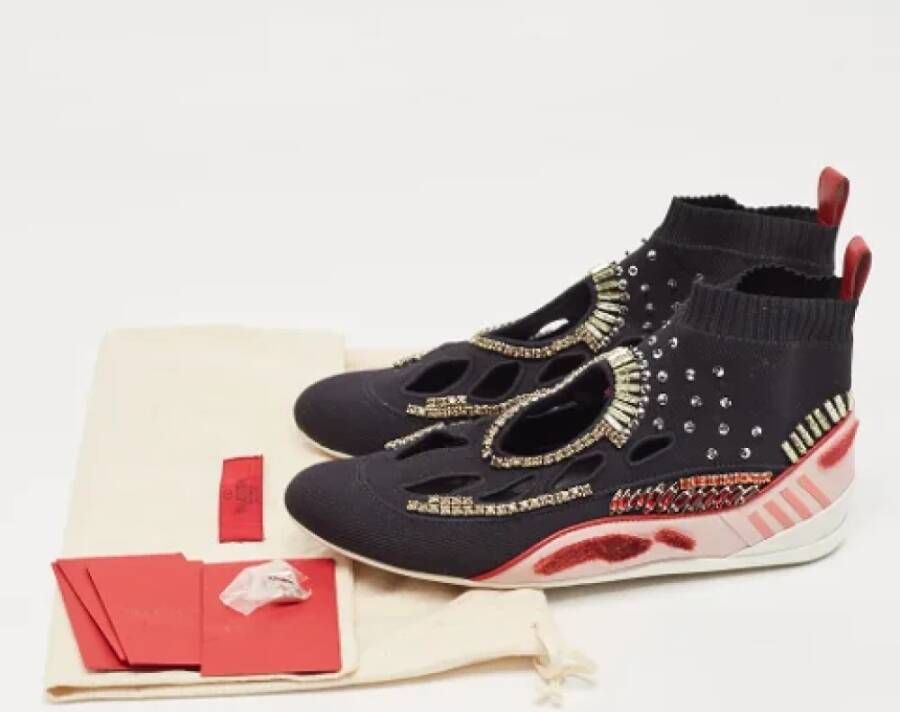 Valentino Vintage Pre-owned Fabric sneakers Black Dames