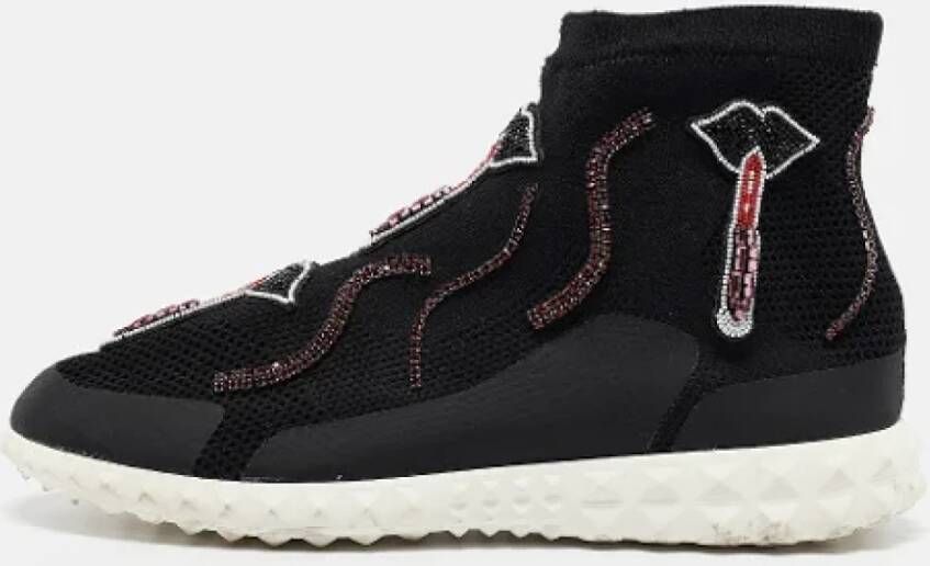Valentino Vintage Pre-owned Fabric sneakers Black Dames