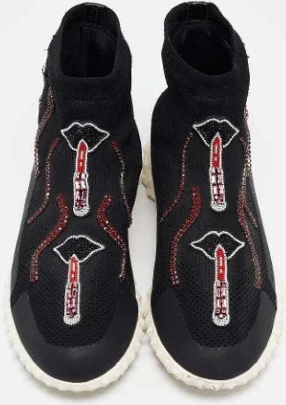 Valentino Vintage Pre-owned Fabric sneakers Black Dames