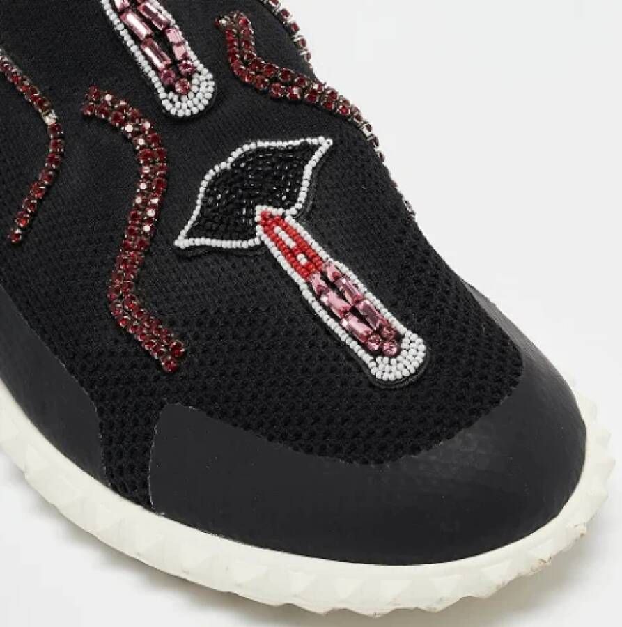 Valentino Vintage Pre-owned Fabric sneakers Black Dames