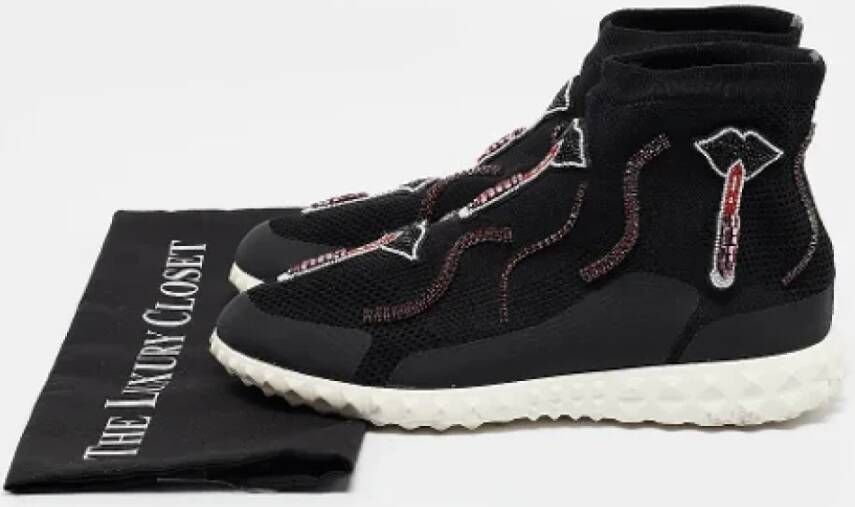 Valentino Vintage Pre-owned Fabric sneakers Black Dames