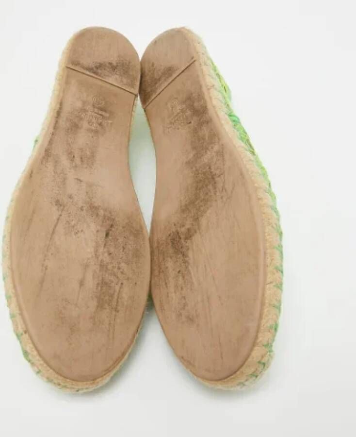 Valentino Vintage Pre-owned Lace espadrilles Green Dames