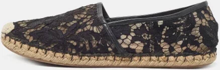 Valentino Vintage Pre-owned Lace flats Black Dames