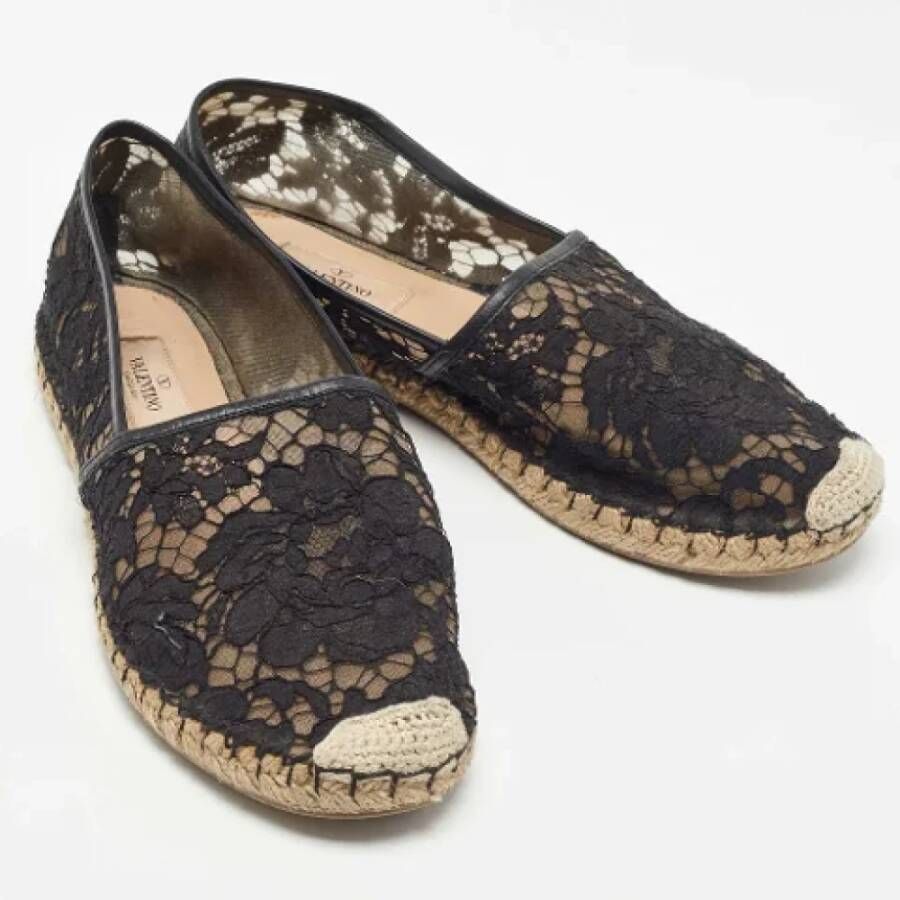 Valentino Vintage Pre-owned Lace flats Black Dames