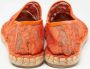 Valentino Vintage Pre-owned Lace flats Orange Dames - Thumbnail 4