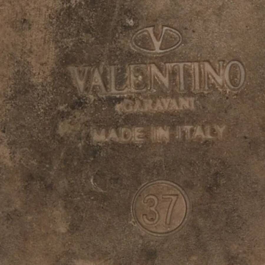 Valentino Vintage Pre-owned Lace flats Orange Dames