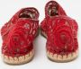 Valentino Vintage Pre-owned Lace flats Red Dames - Thumbnail 5
