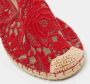 Valentino Vintage Pre-owned Lace flats Red Dames - Thumbnail 7