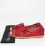 Valentino Vintage Pre-owned Lace flats Red Dames - Thumbnail 9