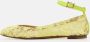 Valentino Vintage Pre-owned Lace flats Yellow Dames - Thumbnail 2