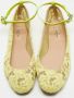 Valentino Vintage Pre-owned Lace flats Yellow Dames - Thumbnail 3