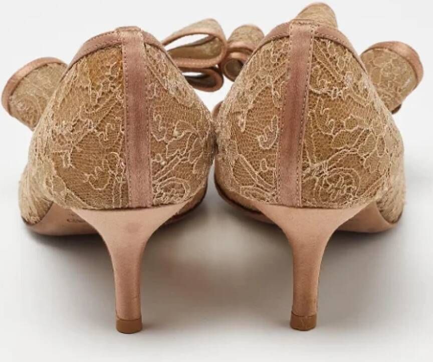 Valentino Vintage Pre-owned Lace heels Beige Dames