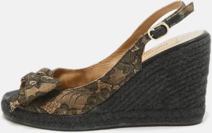 Valentino Vintage Pre-owned Lace sandals Beige Dames