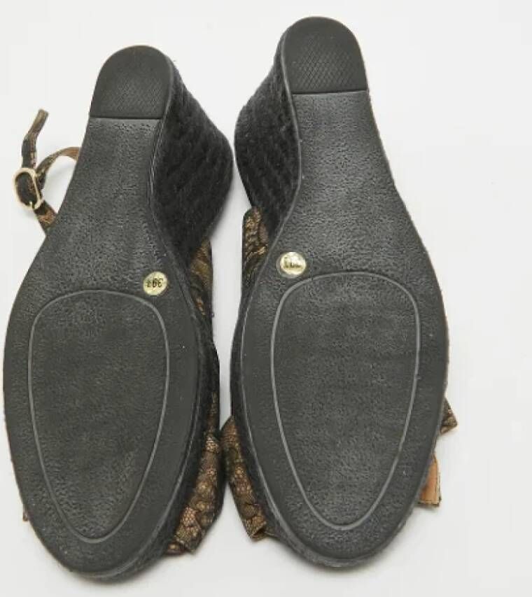 Valentino Vintage Pre-owned Lace sandals Beige Dames
