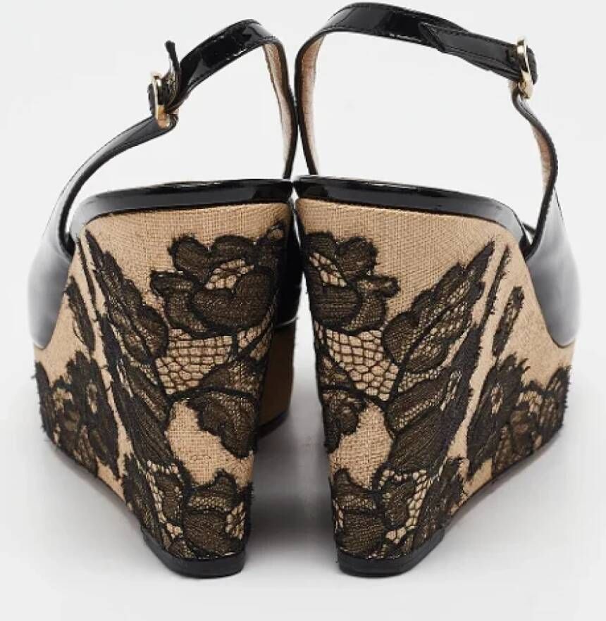Valentino Vintage Pre-owned Lace sandals Black Dames
