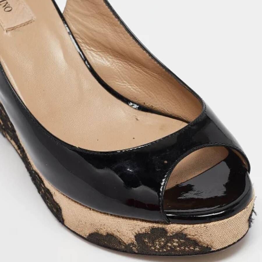 Valentino Vintage Pre-owned Lace sandals Black Dames