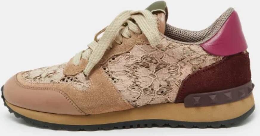 Valentino Vintage Pre-owned Lace sneakers Beige Dames