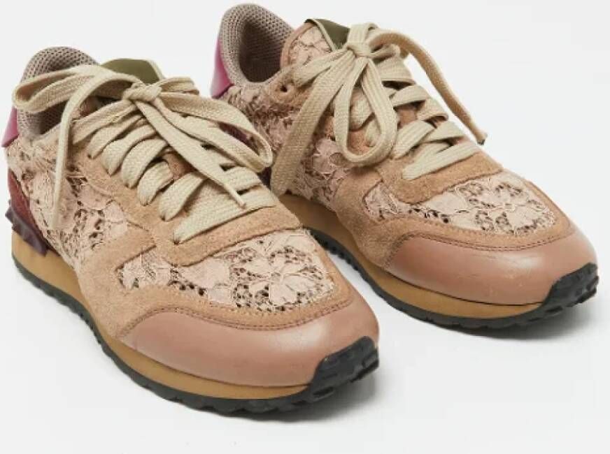 Valentino Vintage Pre-owned Lace sneakers Beige Dames
