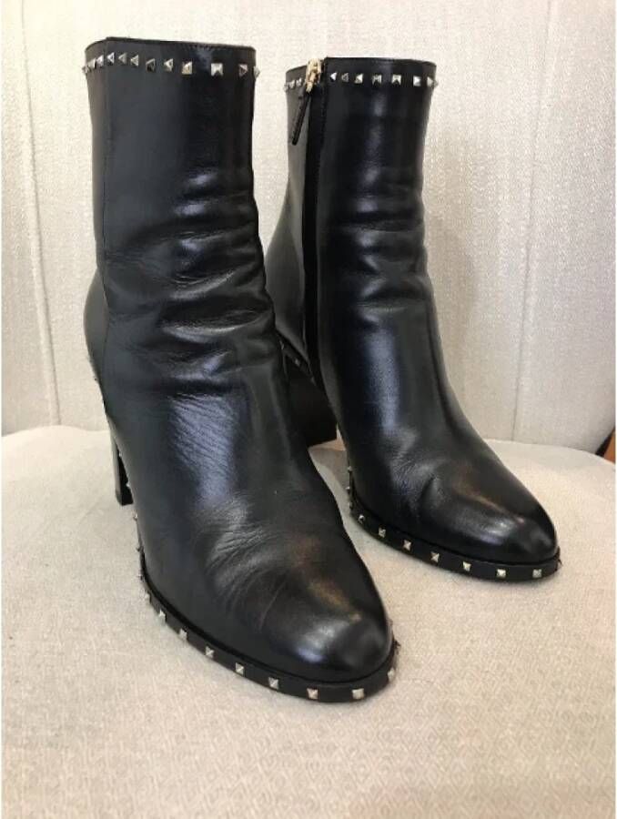 Valentino Vintage Pre-owned Leather boots Black Dames