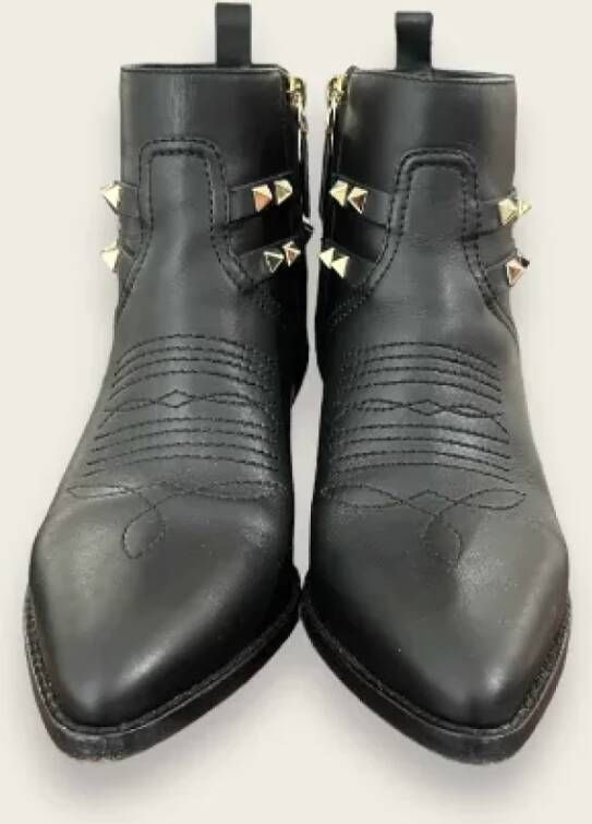 Valentino Vintage Pre-owned Leather boots Black Dames