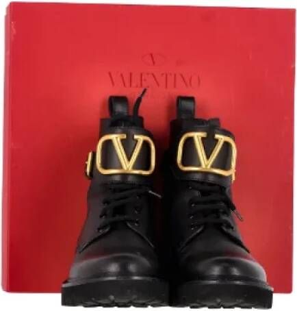 Valentino Vintage Pre-owned Leather boots Black Dames