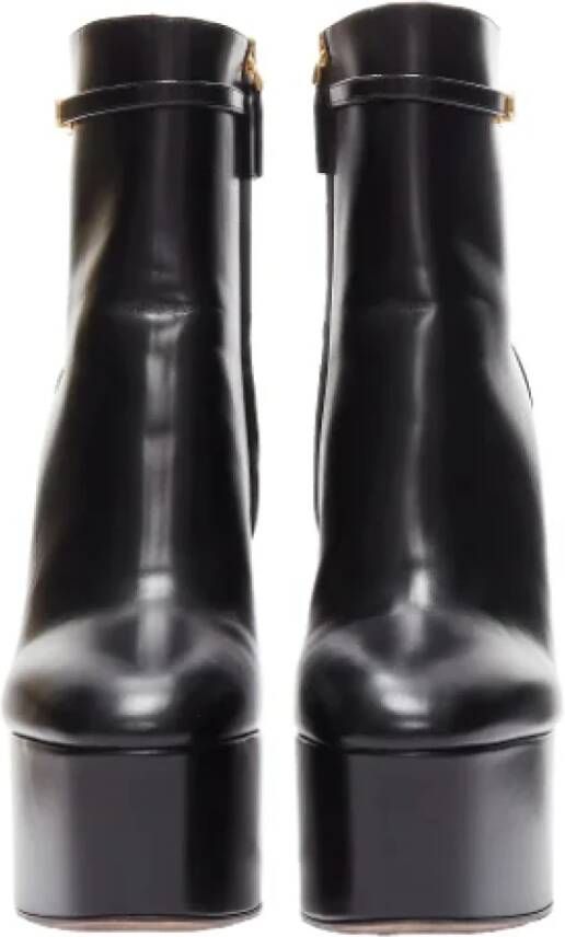 Valentino Vintage Pre-owned Leather boots Black Dames