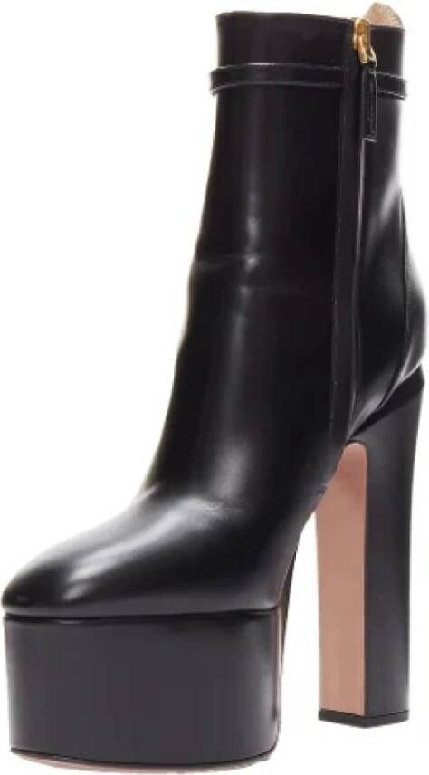 Valentino Vintage Pre-owned Leather boots Black Dames