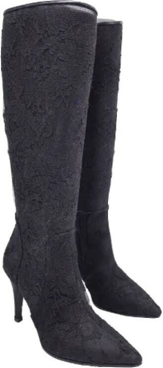 Valentino Vintage Pre-owned Leather boots Black Dames