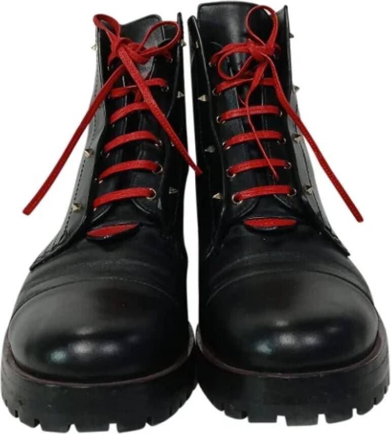Valentino Vintage Pre-owned Leather boots Black Dames