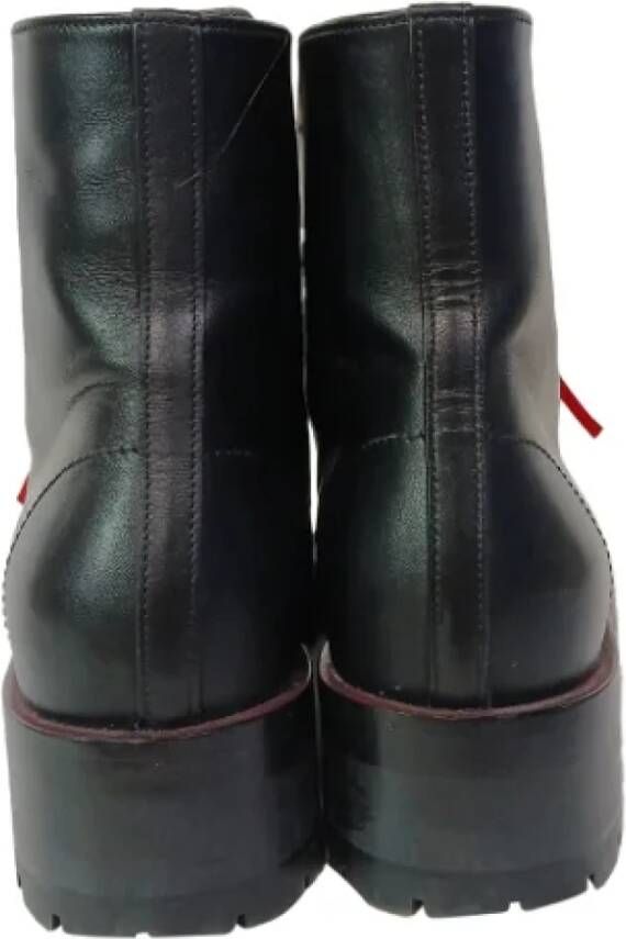 Valentino Vintage Pre-owned Leather boots Black Dames