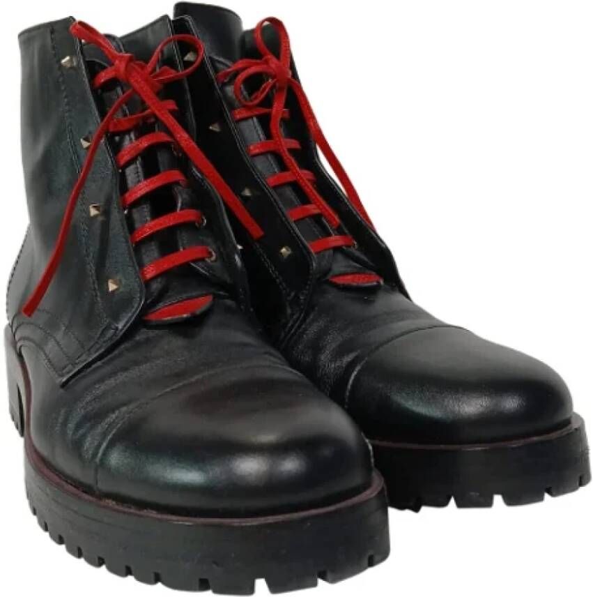 Valentino Vintage Pre-owned Leather boots Black Dames