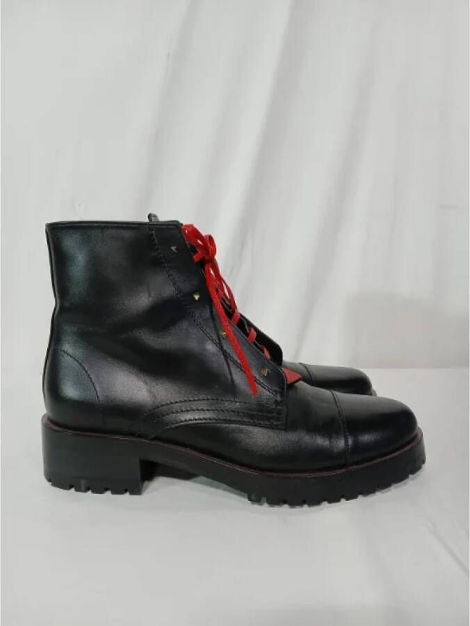 Valentino Vintage Pre-owned Leather boots Black Dames