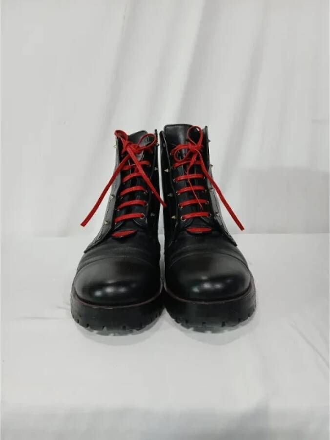 Valentino Vintage Pre-owned Leather boots Black Dames