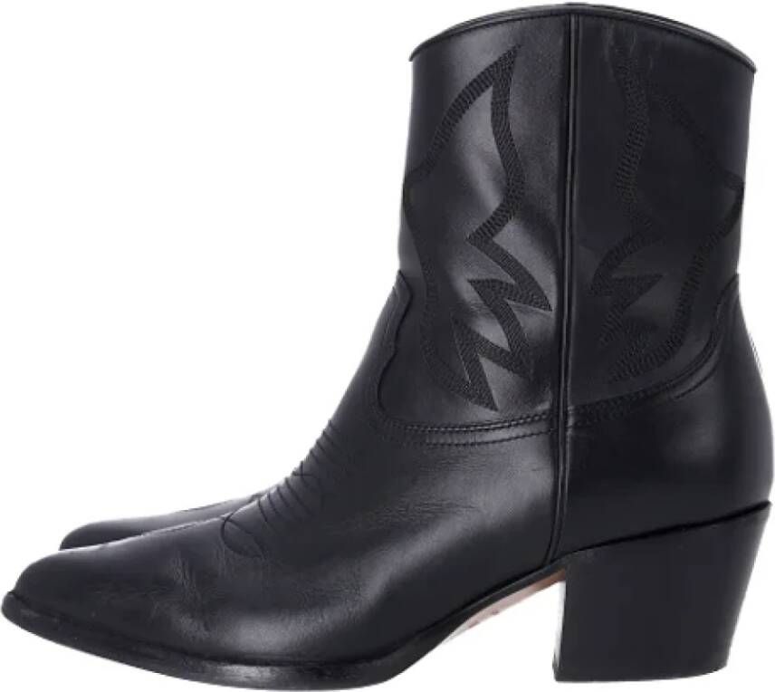 Valentino Vintage Pre-owned Leather boots Black Dames