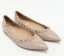 Valentino Vintage Pre-owned Leather flats Beige Dames - Thumbnail 4