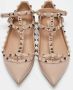 Valentino Vintage Pre-owned Leather flats Beige Dames - Thumbnail 3