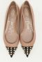 Valentino Vintage Pre-owned Leather flats Beige Dames - Thumbnail 3