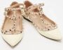 Valentino Vintage Pre-owned Leather flats Beige Dames - Thumbnail 4