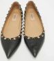Valentino Vintage Pre-owned Leather flats Black Dames - Thumbnail 3